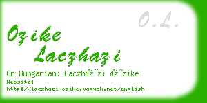ozike laczhazi business card